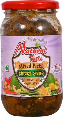 Natural Taste Mixed Pickle Mix Veg Ka Achar Homemade Made in Very Less Oil (NLJ 400 g) Mixed Vegetable Pickle(400 g)