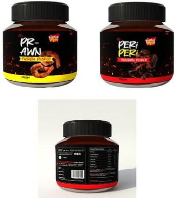 PICKLE FRESH Chicken Prawn Combo | Spicy & Traditional | 250gms each | No Preservatives Added Chicken, Prawn Pickle(2 x 250 g)