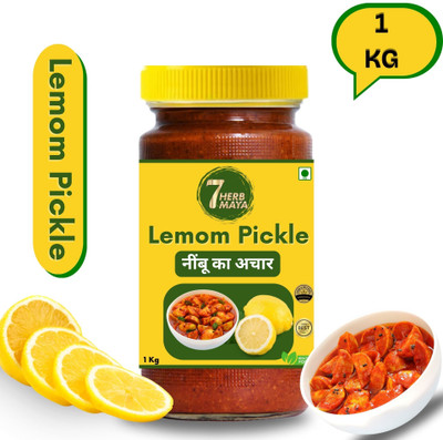 7Herbmaya Home Made Lemon Pickle, Natural Ingredients Lemon Pickle(1 kg)