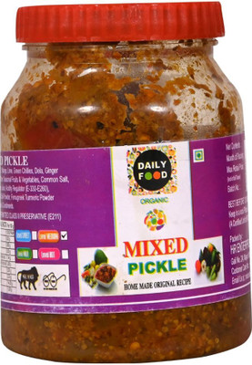 Daily Food Mixed Pickle Mix Veg Ka Achar Made In Very Less Oil (400G)-X1 Mixed Vegetable Pickle(400 g)