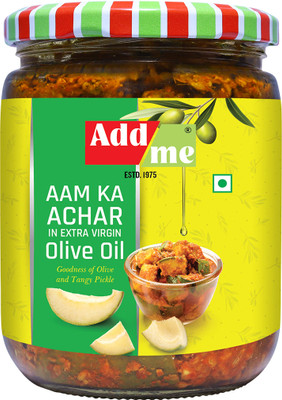 Add me Aam ka Achaar in Extra Virgin Olive Oil- 500 gm (Glass jar) Mango Pickle(500 g)