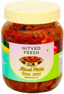 NITVED FRESH Mixed Pickle Mix Vegetable Pickle Mix Veg Ka Achar Homemade (400gm) Mixed Pickle(400 g)