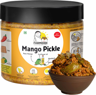 FarmDidi Sukha Aam Ka Achar | Preservative Free | Traditional Recipe | Home Made Mango Mango Pickle(325 g)