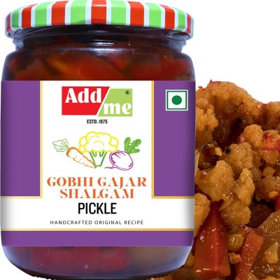 Add me Home Made Gobhi Gajar Shalgam Achar 600 gm Punjabi Sweet & Sour Mixed Pickle of Carrot, Turnip & Cauliflower Carrot, Cabbage Pickle(600 g)