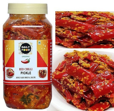Daily Food Stuffed Banarasi Red Chilli Pickle Achaar (800 grams) Red Chilli Pickle(800 g)