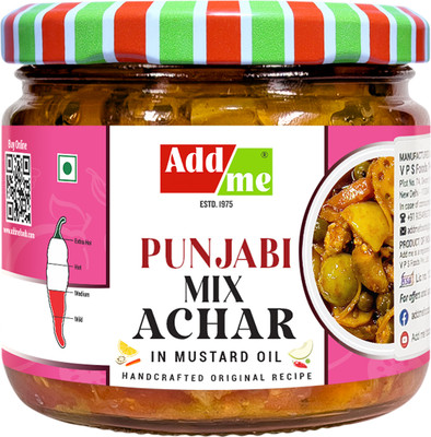 Add me Punjabi Mix | Hand Made achar in Mustard Oil Mixed Vegetable Pickle(300 g)