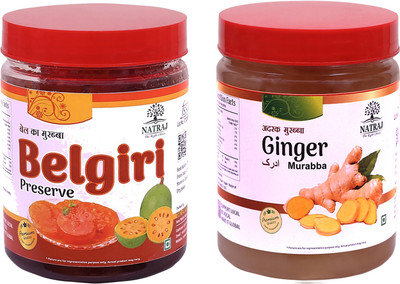 NATRAJ The Right Choice BELGIRI & GINGER Murabba 500gm (Pack of 2) = 1kg Immunity Booster Bel Murabba(2 x 250 g)