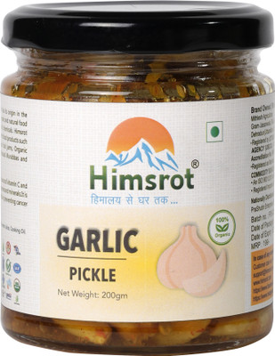 Himsrot Organic Garlic Pickle | Homemade Healthy Garlic (Lehsun) Achar Garlic Pickle(200 g)