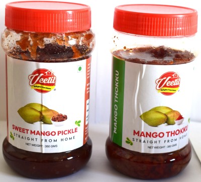 Veetil SWEET MANGO PICKLE + MANGO THOKKU Mango Pickle(2 x 175 g)