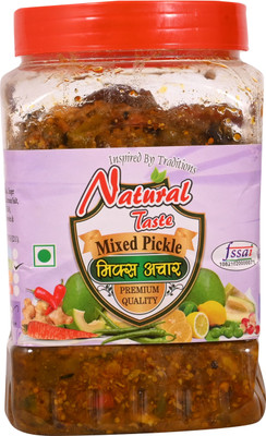 Natural Taste Mixed Pickle Mix Veg Ka Achar Homemade Made in Very Less Oil (800 grams) Mixed Vegetable Pickle(800 g)