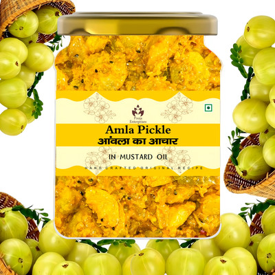 Pooja Enterprise Amla Ka Achar / AMLA Pickle Natural pure in oil Amla Pickle(400 g)