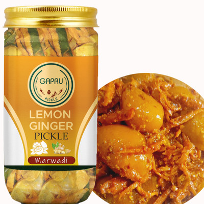 Gapru Marwadi Lemon+ Ginger Pickle- Marwadi -Neembu Adrak Ka Achar 400 GM Lemon Pickle(400 g)