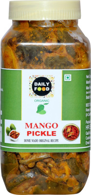 Daily Food Pure Natural Organic Dry Seedless Mango Pickle Aam Ka Achar (400gm) Mango Pickle(400 g)
