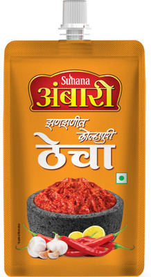 pravin Kolhapuri Thecha / Chutney 100g Pouch - Pack of 8 Chutney Paste(8x100 g)