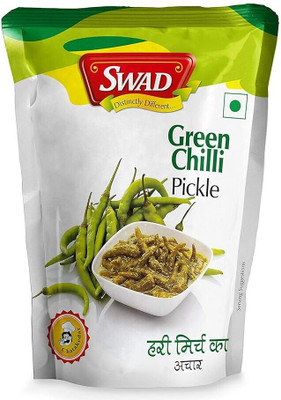 SWAD Homemade Spicy Hari Mirchi Achar | Authentic Indian Recipe & Traditional Flavor Green Chilli Pickle(200 g)