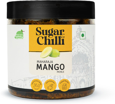 Sugar Chilli Co. Maharaja Mango Pickle – Ramkela Mango, Sun-Cured, Authentic Masala Taste Mango Pickle(400 g)