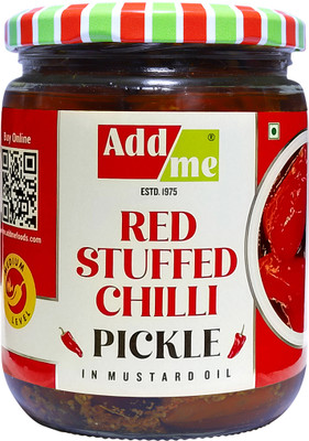 Add me Red Stuffed Chilli Pickle 500gm lal mirch achar Red Chilli Pickle(500 g)