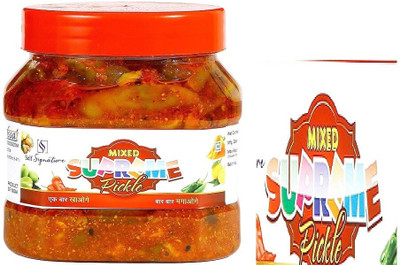 self signature Delicious Mixed Pickle, Vegetables, Different Flavours Achaar Best Quality Mixed Pickle(400 g)