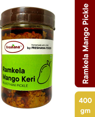 freshana Homemade Ramkela Mango Pickle Organic Aam Keri ka Achar Natural Mango Pickle(400 g)