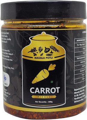 Masala Potli Homemade Masala Gajar Ka Achar | Carrot Masala Pickle | Marwadi Achar Carrot Pickle(500 g)