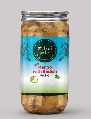 ACHARI PICKLES Mango With Radish Mix Pickle(400 GM) Ghar Ka Achar Mixed Vegetable Pickle(400 g)