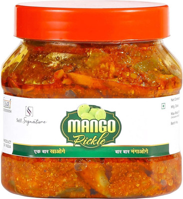 self signature Homemade Yummy Mango Pickle, Keri Ka Achaar Best Quality Mango Pickle(500 g)