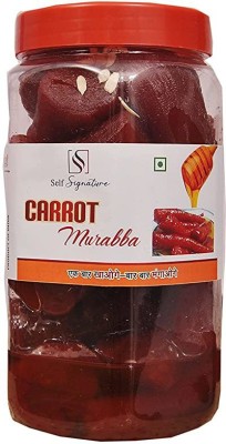 self signature Homemade Organic Fresh & Pure Sweet Carrot Murabba Gajar Ka Morabba (1 Kg) Carrot Murabba(1000 g)