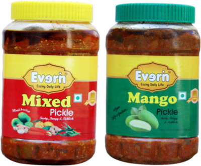 Everin Tasty Tangy and Ticklish Mango, Mixed Pickle(2 x 250 g)