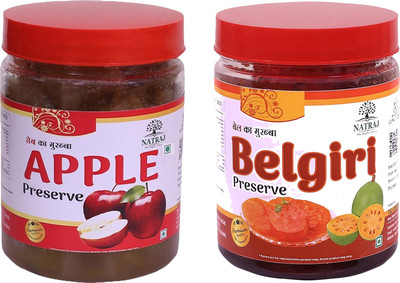 NATRAJ The Right Choice APPLE & BELGIRI Murabba 500gm (Pack of 2) = 1kg Immunity Booster Apple Murabba(2 x 250 g)