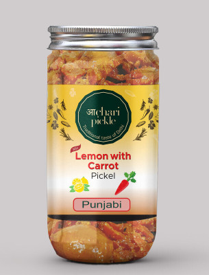 ACHARI PICKLES Lemon With Carrot Mix Pickle Punjabi(400 GM) Ghar Ka Achar Mixed Vegetable Pickle(400 g)