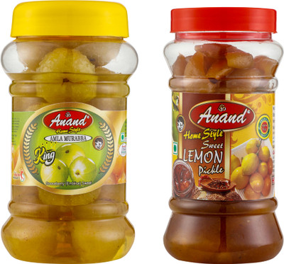 ANAND Home Made Amla Murabba and Sweet Lemon Pickle Combo (400 Grams Each) Amla, Lemon Pickle(2 x 400 g)