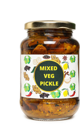 pickled delights Mixed Veg Pickle Mango, Lemon, Ginger, Green Chilli, Garlic, Lotus Stem Pickle(400 g)