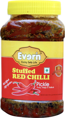 Everin Tasty Tangy and Ticklish Red Chilli 500g pack 1 Red Chilli Pickle(1000 g)