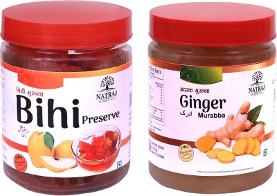 NATRAJ The Right Choice BIHI & GINGER Murabba 500gm (Pack of 2) = 1kg Immunity Booster Apple Murabba(2 x 250 g)