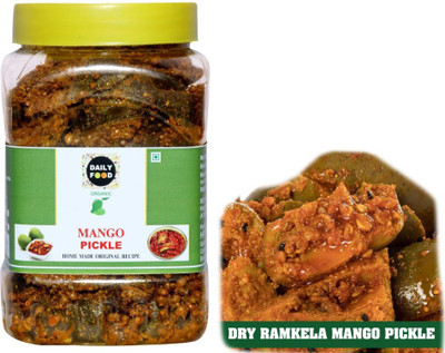 Daily Food Homemade Organic Natural Dry Ramkela Mango Pickle Aam Ka Achar (800Gm)-X1 Mango Pickle(800 g)