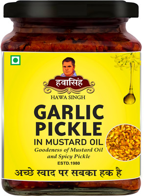 Hawa Singh Garlic Pickle (Lehsun Ka achar) HOMEMADE PICKLE-PLASTIC JAR 250GM Garlic Pickle(250 g)