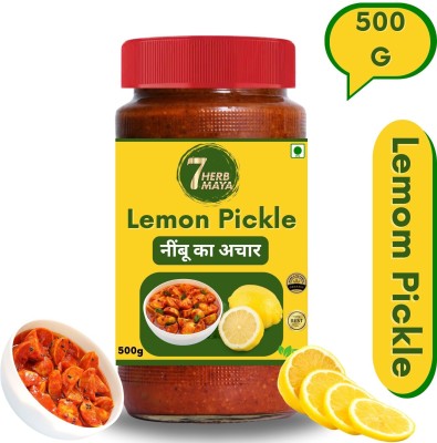 7Herbmaya Home Made Lemon Pickle, Natural Ingredients Lemon Pickle(500 g)