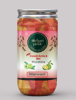 ACHARI PICKLES Sweet Amla & Bel Murabba Mix Marwadi(400 GM) Ghar Ka Achar Mixed Vegetable Pickle(400 g)