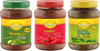 Everin Tasty Tangy and Ticklish Mango,Red Chilli and Green Chilli Mango, Red Chilli, Green Chilli Pickle(3 x 83.33 g)