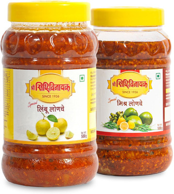 Shree Siddhivinayak 500 gm Lemon ,Mix Pickles Mixed Pickle(2 x 0.5 kg)