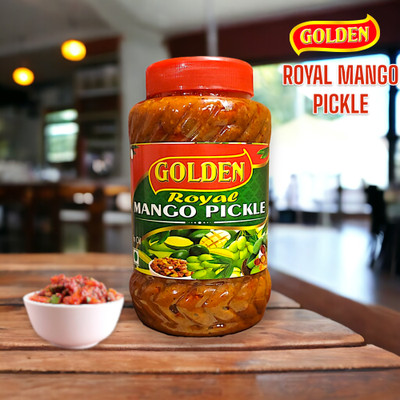 Golden Royal Mango Pickle, Natural, Pure (Authentic Taste Of India) Mango Pickle(400 g)