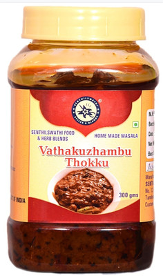 SENTHILSWATHI FOOD SPICES & HERB BLENDS VATHAKUZHAMBU THOKKU HOME MADE MASALA Tamarind Pickle(300 g)