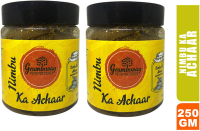 Graminway Nimbu Achar / LIME PICKLE Pack of 2 Lemon Pickle(2 x 250 g)