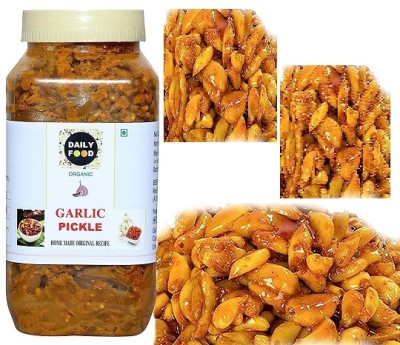 Daily Food Home Made, Hand Made & Mother Made Tasty Natural Garlic Pickle Garlic Pickle(400 g)