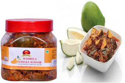 Sun Grow Ramkela Mango Pickle Aam Ka Achar Original Fresh Homemade Natural Handmade Taste Mango Pickle(400 g)