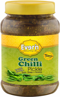 Everin Homemade Tasty Tangy and Ticklish Green Chilli Pickle(500 g)