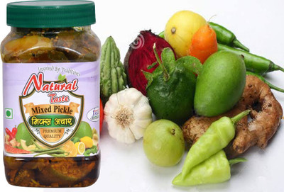 Daily Food Mixed Supreme Pickle Homemade Taste Mix Rajasthani Pickles Achar (400 Grams)-X1 Mixed Vegetable Pickle(400 g)