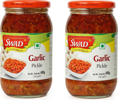SWAD Distinctly Different and Delicious Garlic Pickle/ Lahsun Achar | 400g each Garlic Pickle(2 x 400 g)