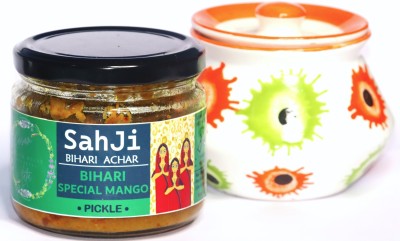 KUSUM HOUSE INDUSTRY SahJi Bihari Special Aam Ka Achar | Bihari Special Mango Pickle Mango Pickle(250 g)