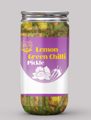 kababi Lemon+Green Chilly Pickle Neembu+Harimirch Aachar(400G) Lemon Pickle(400 g)